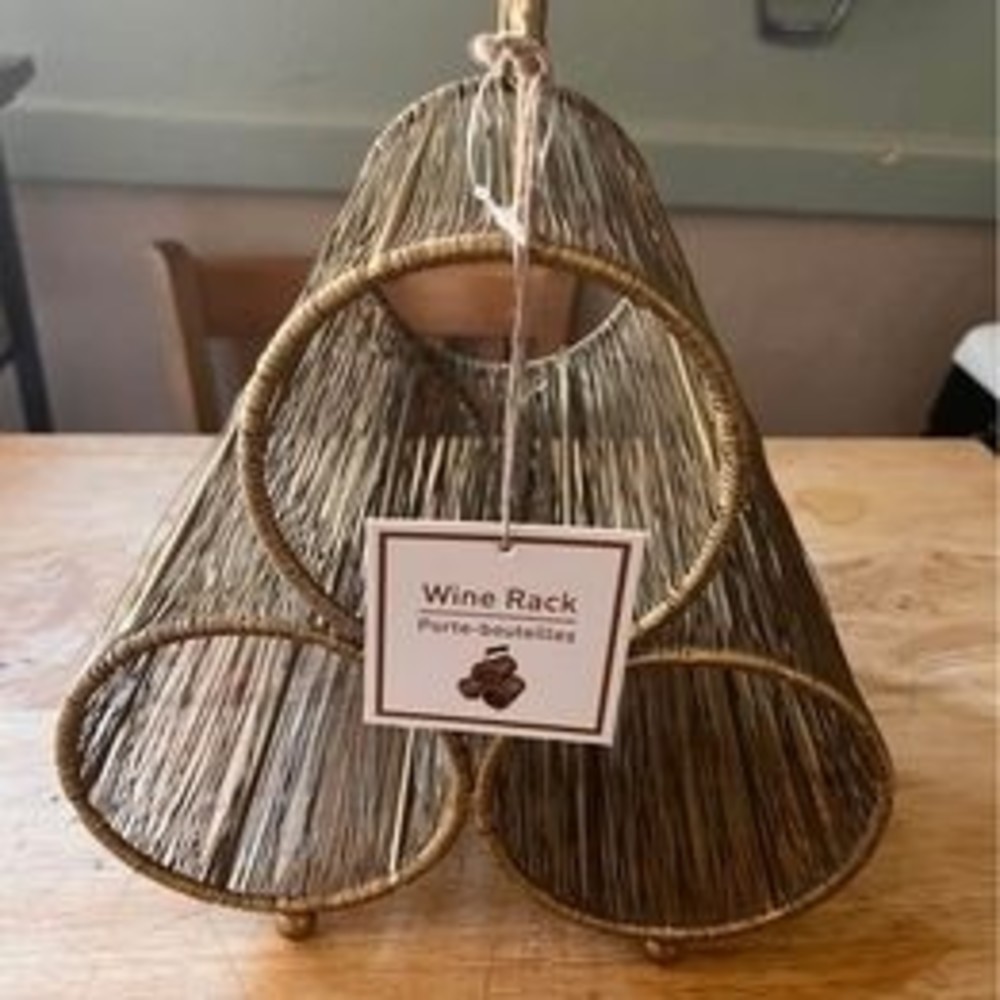 NWT Wine Rack - Golden Metal - Picture 2 of 4